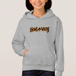 Howl-O-Ween Halloween Hundepfote Kürbis Kinder Hoodie