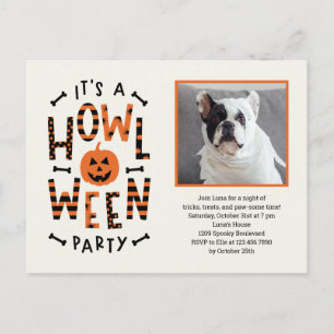 Howl-O-Ween Halloween-Party Einladung Postkarte