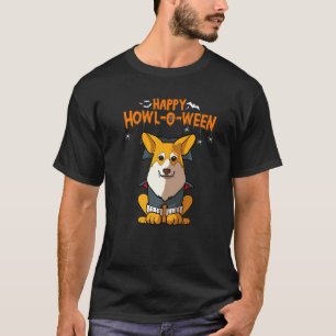 Howl O Ween Pembroke Corgi Hundemama Halloween Kos T-Shirt