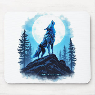 Howl of the Future - Roboter Wolf Mousepad
