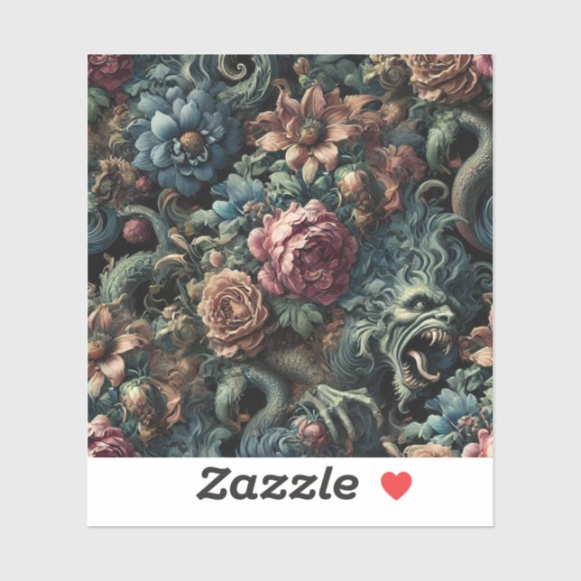 Howl of the Gilded Wild – Gothic Mythical  Aufkleber (Blatt)