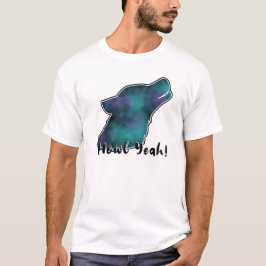 Howl Yeah! Space Galaxy Wolf Silhouette T-Shirt