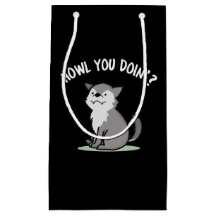 Howl You Doin Funny Baby Wolf Puck Dark BG Kleine Geschenktüte