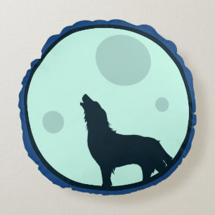 Howl zum Mond Rundes Kissen