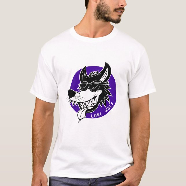 Howlin einziger Wolf-Cartoon T-Shirt (Vorderseite)