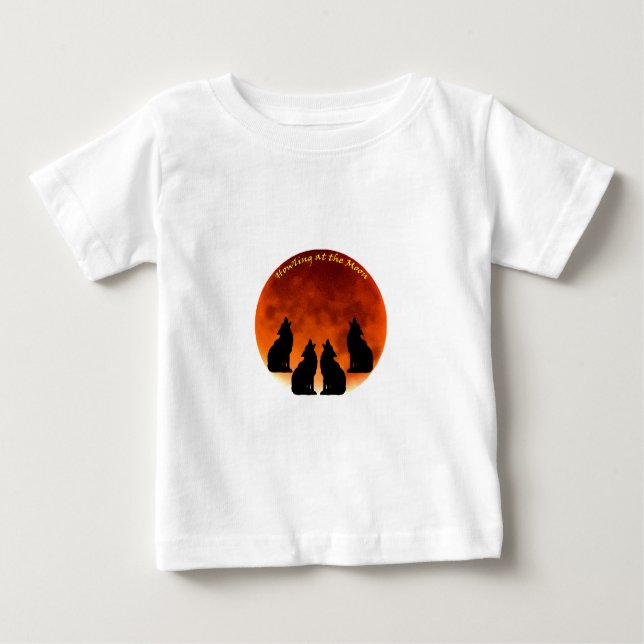 Howling am Mond. Baby T-shirt (Vorderseite)