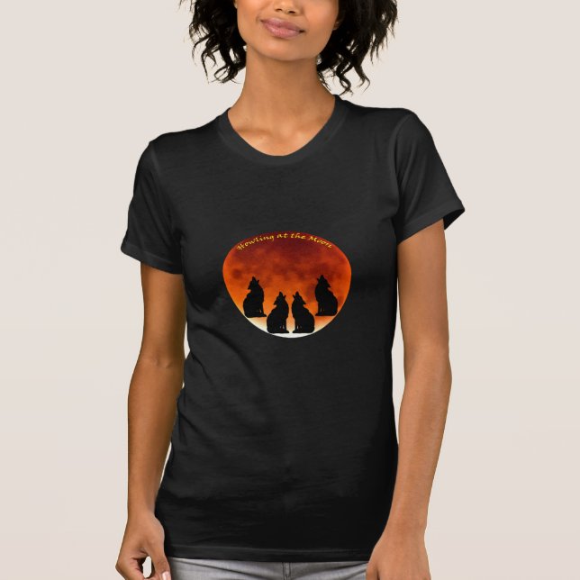 Howling am Mond. T-Shirt (Vorderseite)
