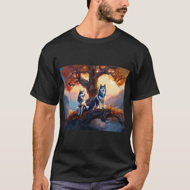 Howling am Moon T - Shirt-Design T-Shirt (Vorderseite)