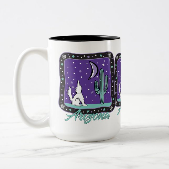 Howling Coyote Arizona Zweifarbige Tasse (Links)