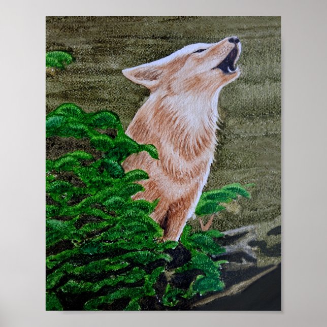 Howling Coyote Poster (Vorne)