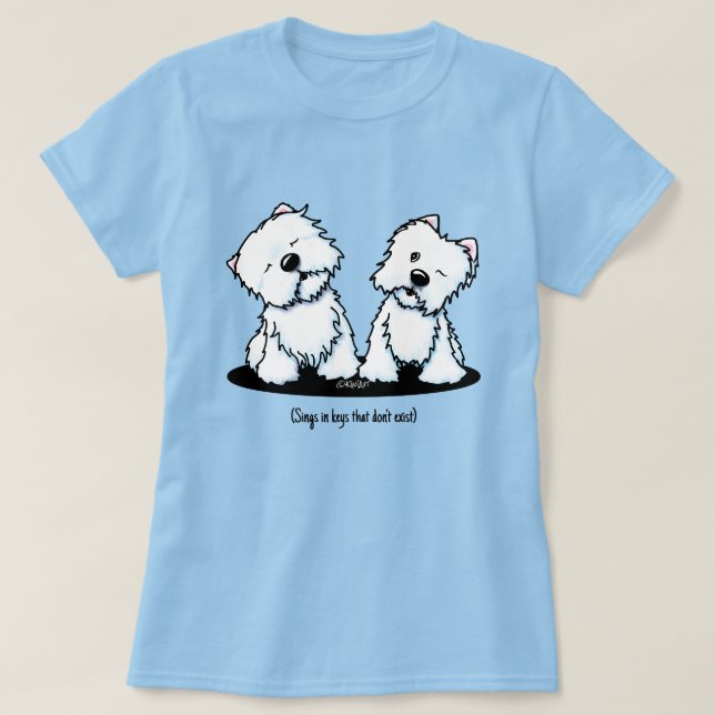 Howling KiniArt Westie Hogs T - Shirt (Design vorne)