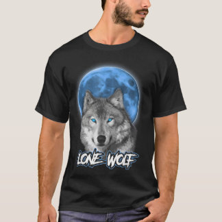 Howling Lone Wolf auf dem Mond Geschenk Funny  T-Shirt