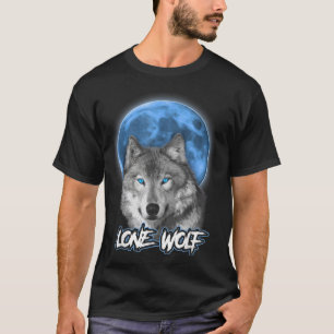 Howling Lone Wolf Shirt auf dem Mond Geschenk Funn