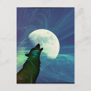 Howling Moon Postkarte