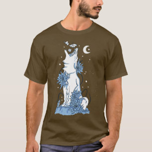 Howling Night White Wolf T-Shirt