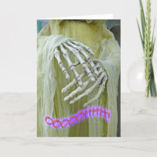 Howling Skeleton Halloween Geburtstagskarte Karte