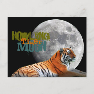 Howling Tiger Moon Postkarte
