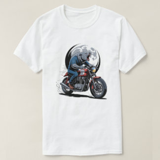 Howling Werewolf Cafe Racer Biker Full Moon T-Shirt
