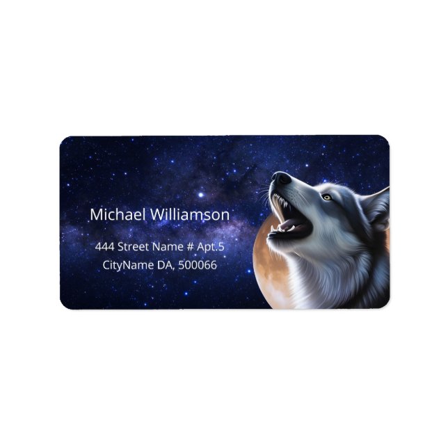 Howling Wolf Adressaufkleber (Vorne)