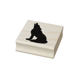 Howling Wolf Animal Rubber Briefmarke Gummistempel