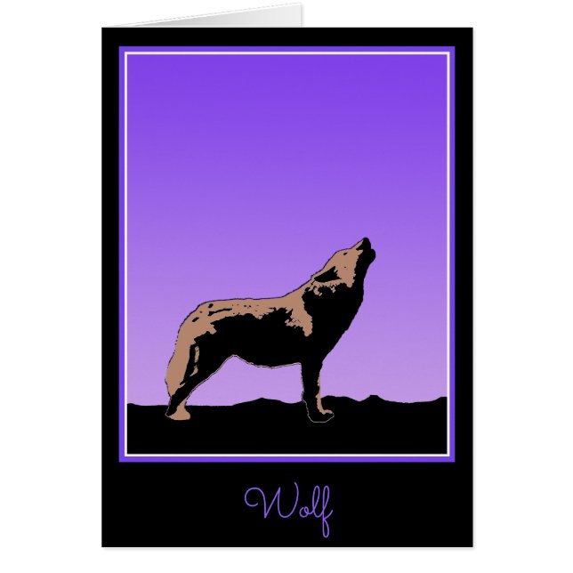Howling Wolf at Sunset - Original Wildlife Art (Vorne)