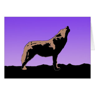 Howling Wolf at Sunset - Original Wildlife Art