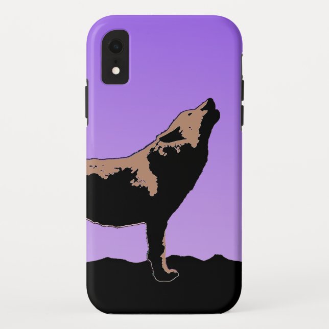Howling Wolf at Sunset - Original Wildlife Art Case-Mate iPhone Hülle (Rückseite)