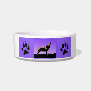 Howling Wolf at Sunset - Original Wildlife Art Napf