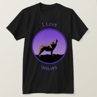 Howling Wolf at Sunset - Original Wildlife Art