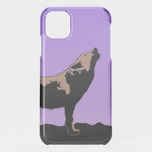 Howling Wolf at Sunset - Original Wildlife Art iPhone 11 Hülle