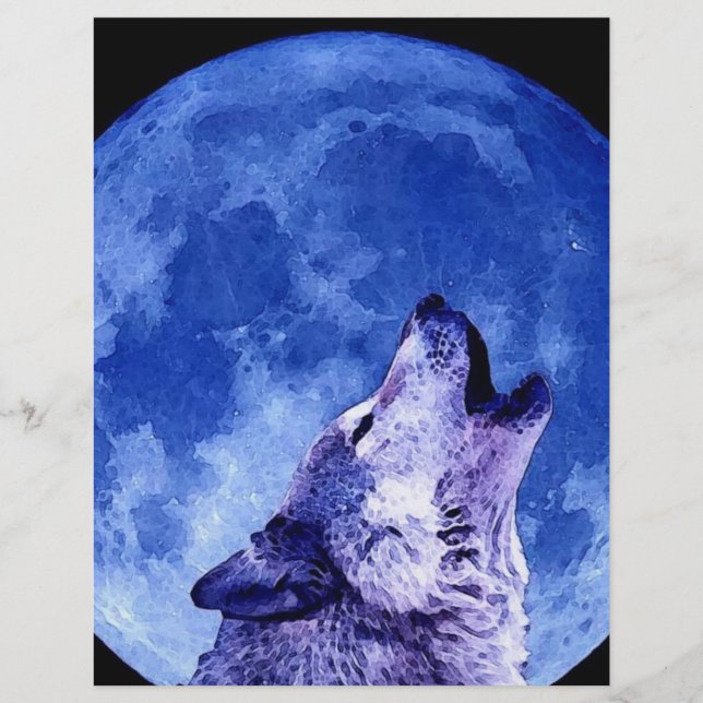 Howling Wolf auf dem Mond Flyer (Vorne)