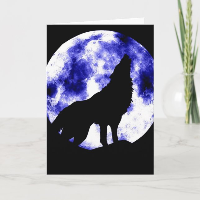 Howling Wolf auf dem Mond Karte (Vorderseite)