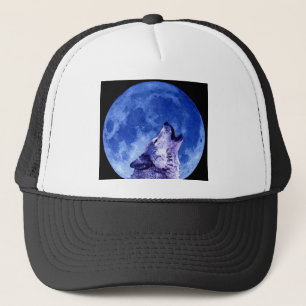 Howling Wolf auf dem Mond Truckerkappe