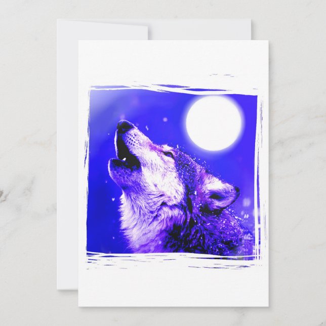 Howling Wolf auf der Einladung zum Mond (Vorderseite)