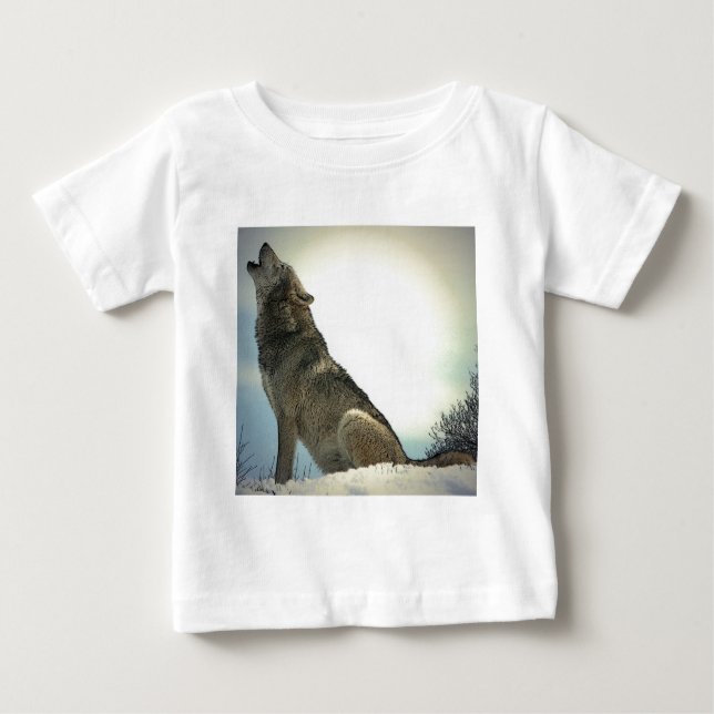 Howling Wolf Baby T-shirt (Vorderseite)