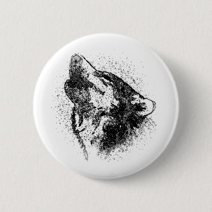 Howling Wolf Button