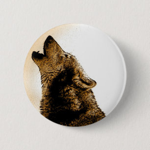 Howling Wolf Button