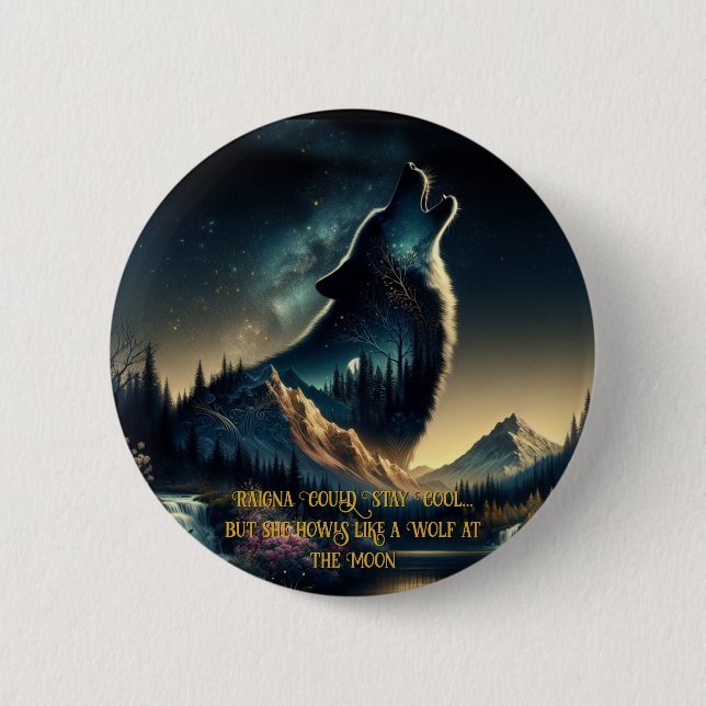 Howling Wolf Button (Vorderseite)