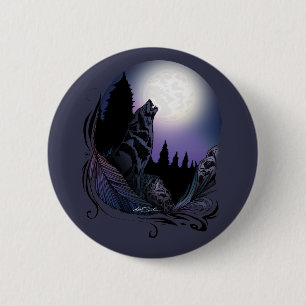 Howling Wolf Button