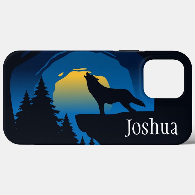 Howling Wolf Case-Mate iPhone Case (Rückseite (Horizontal))