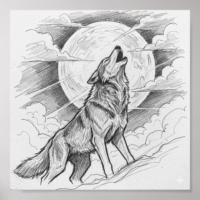 Howling Wolf Concept Art Poster (Vorne)