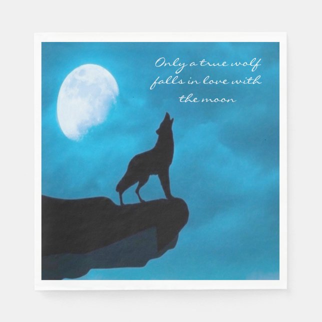 Howling Wolf Decoupage Serviette (Vorderseite)