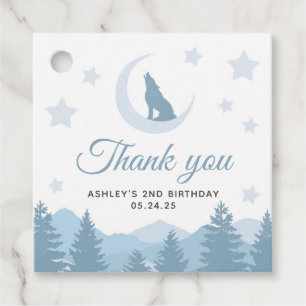 Howling Wolf Favor Tag Geschenkanhänger