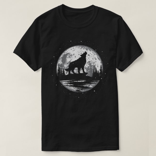 Howling Wolf For Men Women Kids Funny Animal, Wolf T-Shirt (Design vorne)