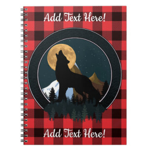 Howling Wolf Full Moon Notizblock