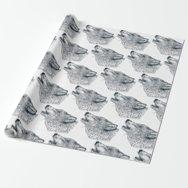 Howling Wolf Geschenkpapier (Ungerollt)