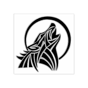 Howling Wolf Gummistempel