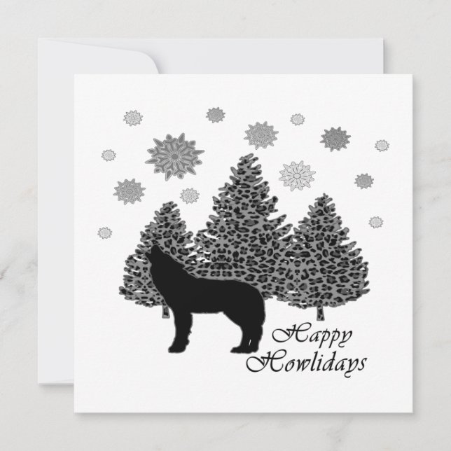 Howling Wolf Happy Howlidays Leopard Muster Snow (Vorderseite)