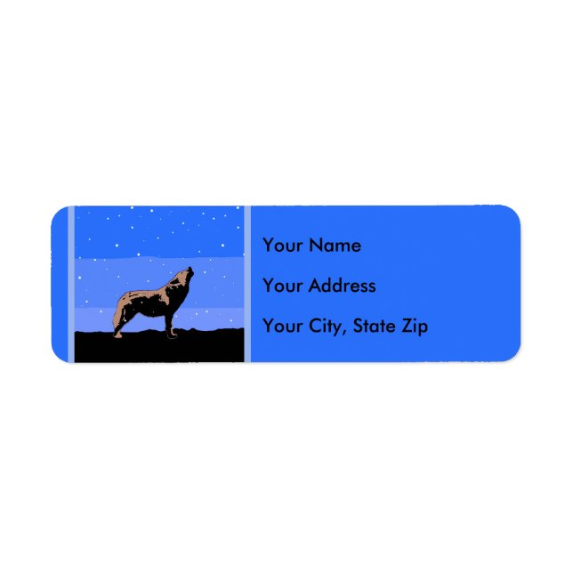 Howling Wolf im Winter - Original Wildlife Art (Vorne)