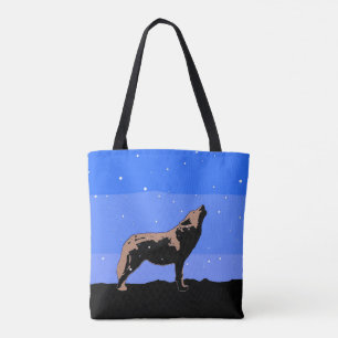 Howling Wolf im Winter - Original Wildlife Art